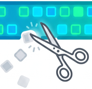 The Triage mark: a strip of audio tokens with a pair of scissors cutting through it and dropped tokens falling away.